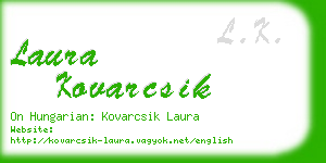 laura kovarcsik business card